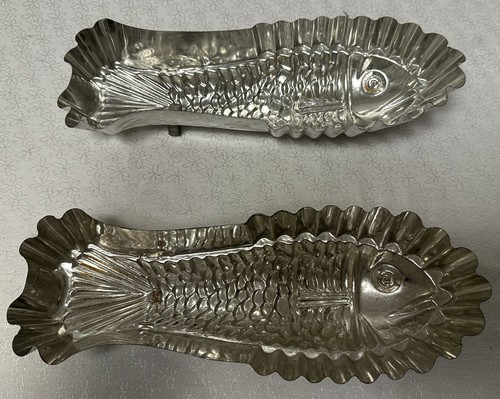 Vintage puddingform fisch - 2x,