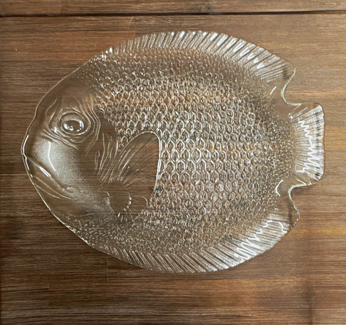 Glas fischplatte groß - glas,
