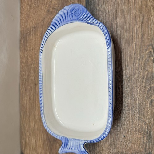 Keramik fischform blau - keramik, weiß