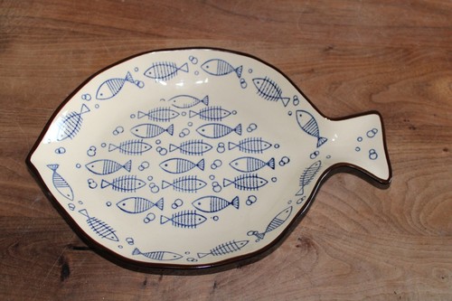 Grosser teller fischform - teller, in