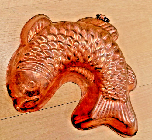 Vintage kupfer form fisch für - vintage,