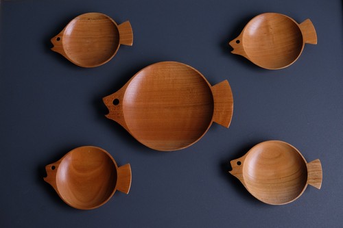 Schalen holz fisch deko - schalen,