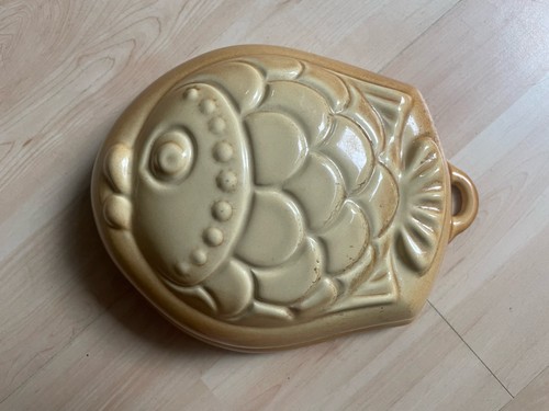 Vintage fisch beige keramik - fisch,