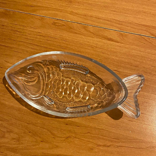 Kleine glas fischplatte - glas,
